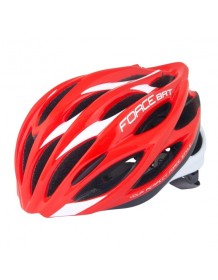 FORCE cyklo helma BAT červeno-bílá