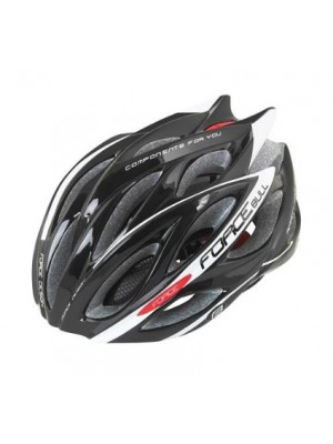 FORCE cyklo helma BULL černo/bílá