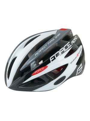 FORCE cyklo helma ROAD černo/bílo/šedá