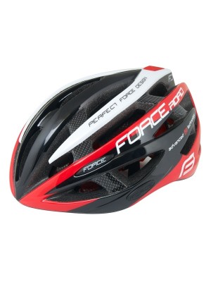 FORCE cyklo helma ROAD černo/červeno//bílá