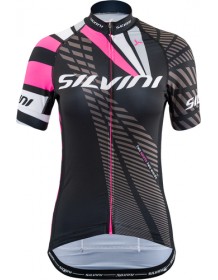 SILVINI dámský cyklistický dres TEAM WD1402 black-pink