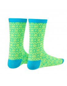 SUPACAZ ponožky ASANOHA - Neon Yellow and Neon Blue