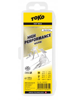 TOKO TRIPLEX WROLD CUP HIGH PERFORMANCE WARM 120g - ŽLUTÝ 