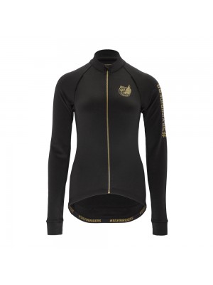 SILVINI dámský cyklistický dres LEVERONA WD2211 black-gold