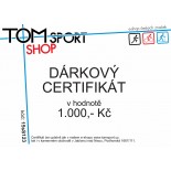 Dárkový certifikát TOMSPORT 1000