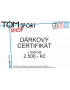 Dárkový certifikát TOMSPORT 2500