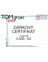 Dárkový certifikát TOMSPORT 2000